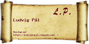 Ludvig Pál névjegykártya